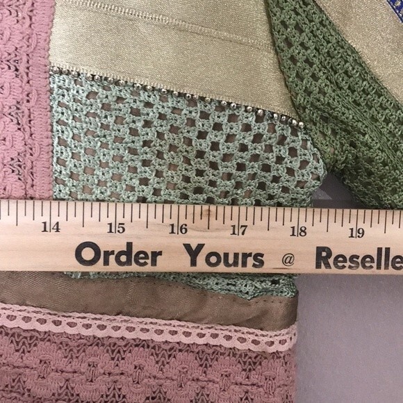 Vtg Marisol patchwork star button up fall winter cardigan coat size small - Picture 8 of 13